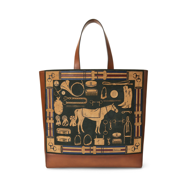 Leather Equestrian Tote Bag