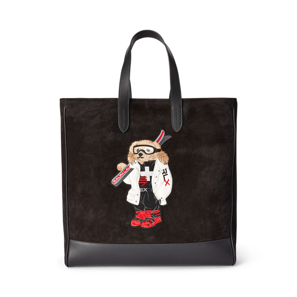 Polo Bear Suede Tote Bag Purple Label in 1