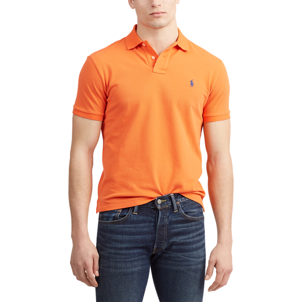 Slim-Fit Polohemd aus Piqu&eacute; Polo Ralph Lauren in Bright Preppy Orange/C759 3