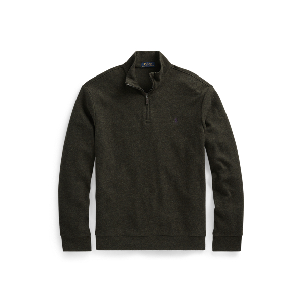 Limerick Green Heather Double-Knit Half-Zip Pullover Polo Ralph Lauren 2