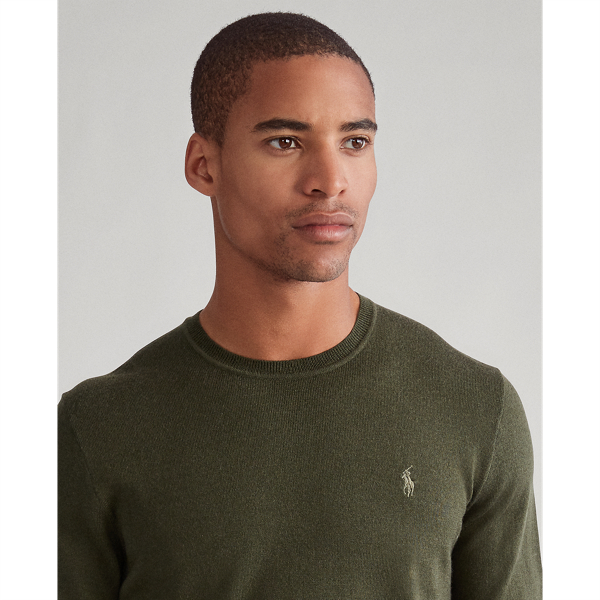 Oil Cloth Green Slim Fit Washable Wool Jumper Polo Ralph Lauren 5