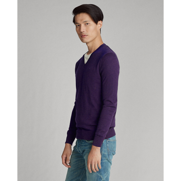 Gothic Purple Slim Fit Washable Wool Jumper Polo Ralph Lauren 4