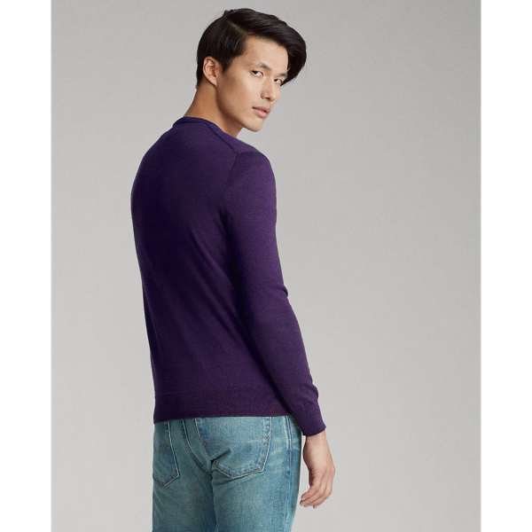 Gothic Purple Slim Fit Washable Wool Jumper Polo Ralph Lauren 5
