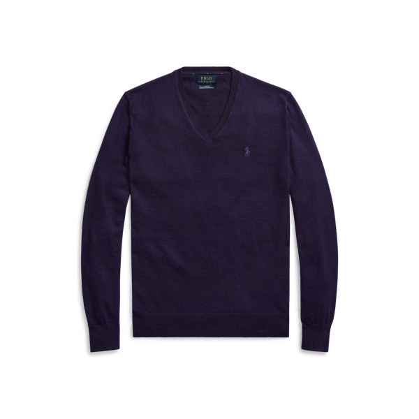 Gothic Purple Slim Fit Washable Wool Jumper Polo Ralph Lauren 2