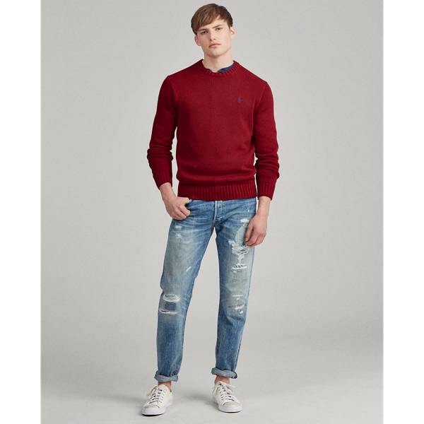 Park Avenue Red Cotton Crewneck Jumper Polo Ralph Lauren 3
