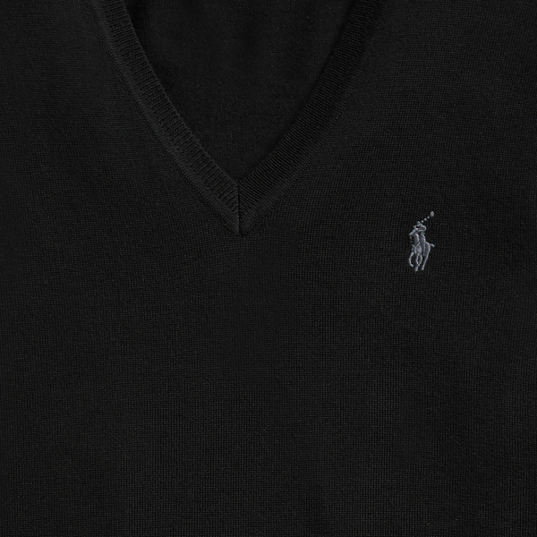 Black Slim Fit Wool Sleeveless Jumper Polo Ralph Lauren 6
