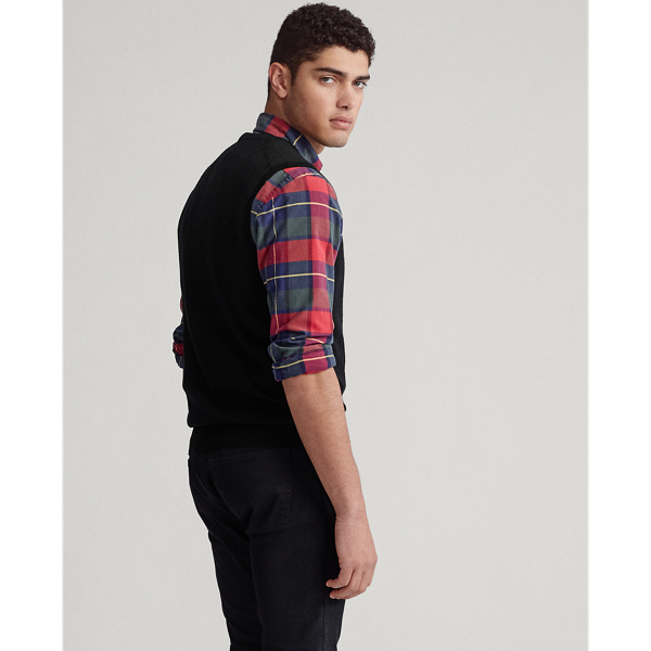 Black Slim Fit Wool Sleeveless Jumper Polo Ralph Lauren 4