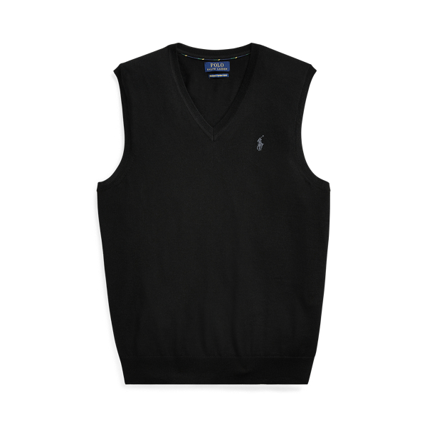 Black Slim Fit Wool Sleeveless Jumper Polo Ralph Lauren 2