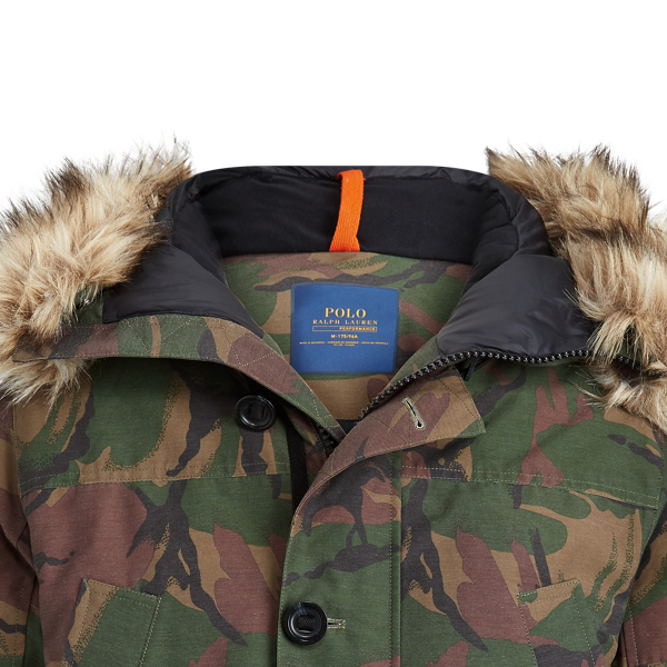 Faux-Fur-Trim Camo Down Parka for Men Ralph Lauren® MA