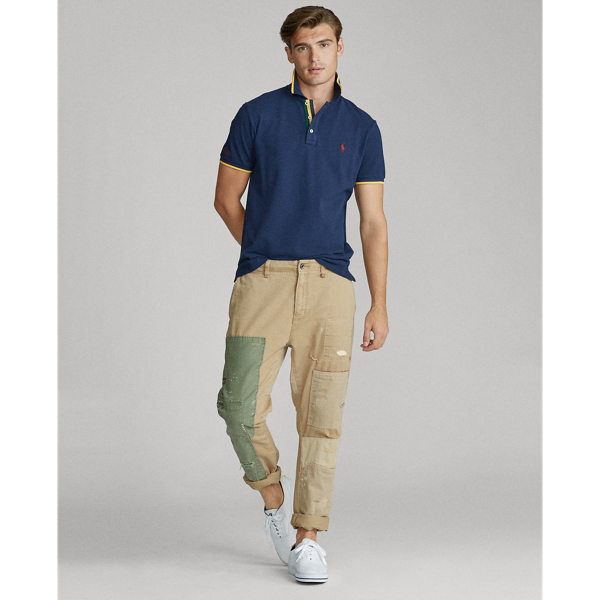 Refined Navy Custom Slim Fit Mesh Polo Polo Ralph Lauren 4