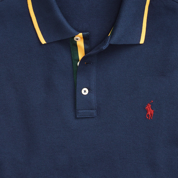 Refined Navy Custom Slim Fit Mesh Polo Polo Ralph Lauren 8
