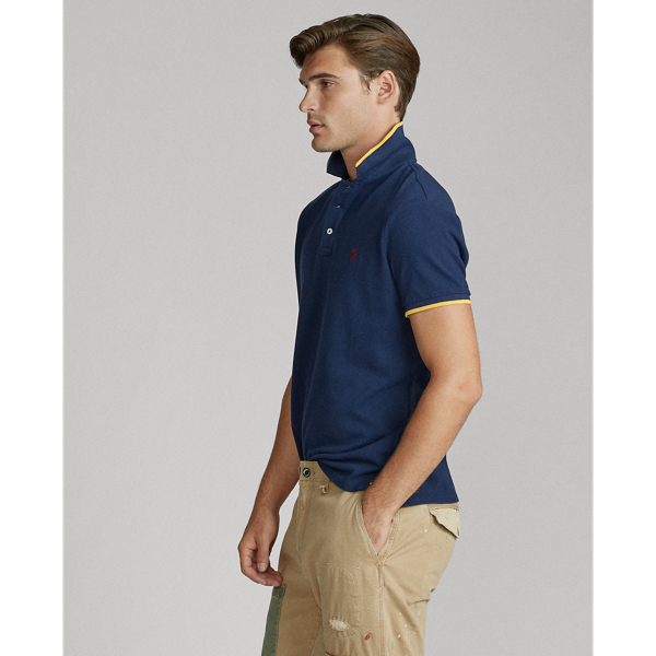 Refined Navy Custom Slim Fit Mesh Polo Polo Ralph Lauren 5