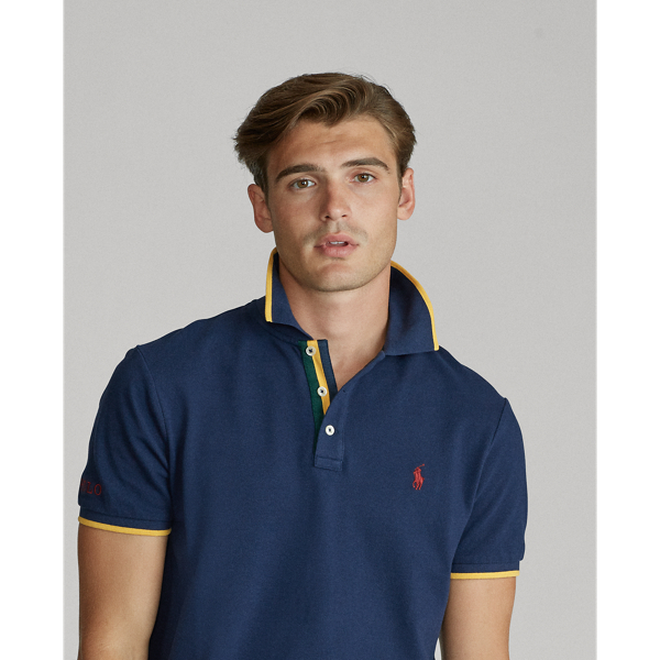 Refined Navy Custom Slim Fit Mesh Polo Polo Ralph Lauren 7