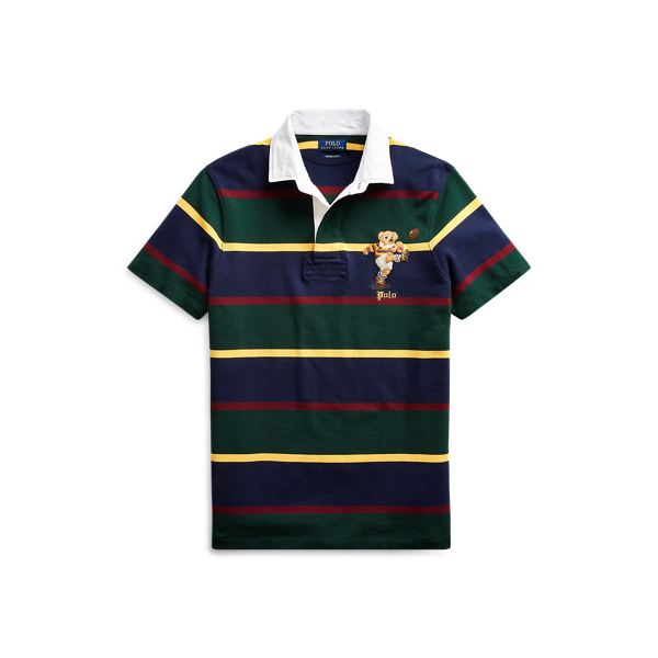 Custom-Slim-Fit Rugbyhemd mit Bear Polo Ralph Lauren in 1