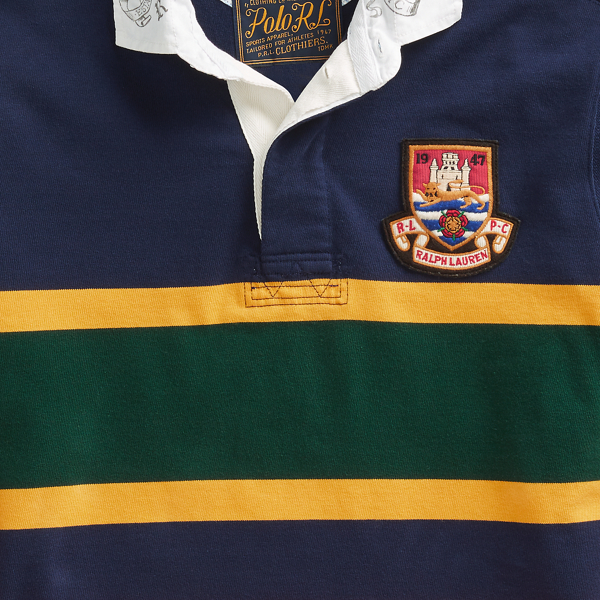 Cruise Navy Multi Classic Fit Striped Rugby Shirt Polo Ralph Lauren 7