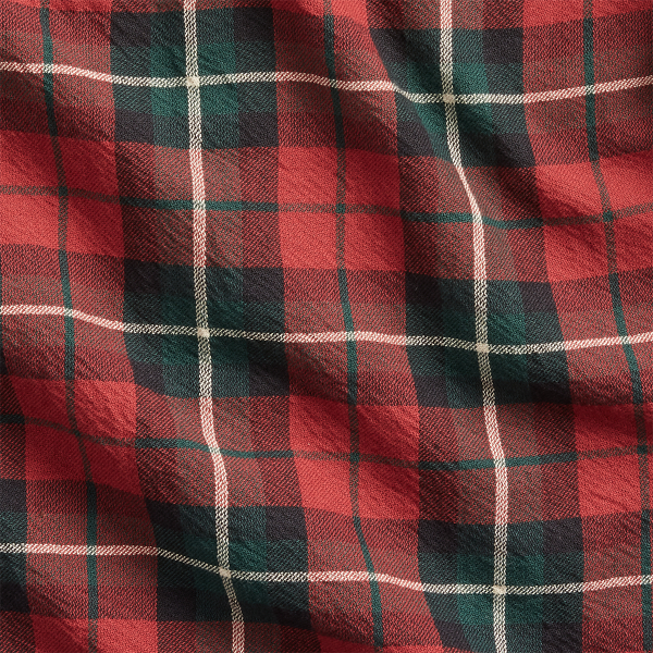 Vibe Red/Tan Multi Classic Fit Plaid Twill Shirt Polo Ralph Lauren 8