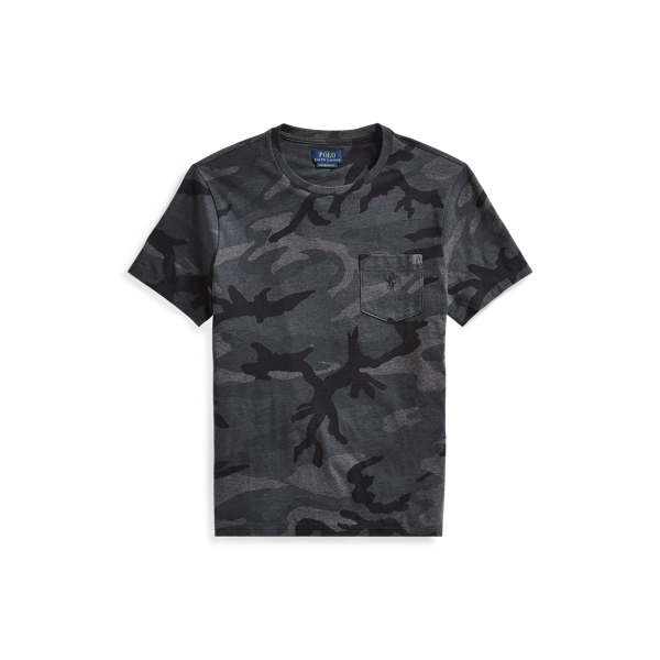 RL Camo Charcoal Custom Slim Fit Camo Pocket T-Shirt Polo Ralph Lauren 2