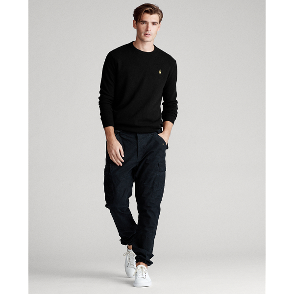 Wollpullover mit Rundhalsausschnitt Polo Ralph Lauren in Schwarz/Gold 3