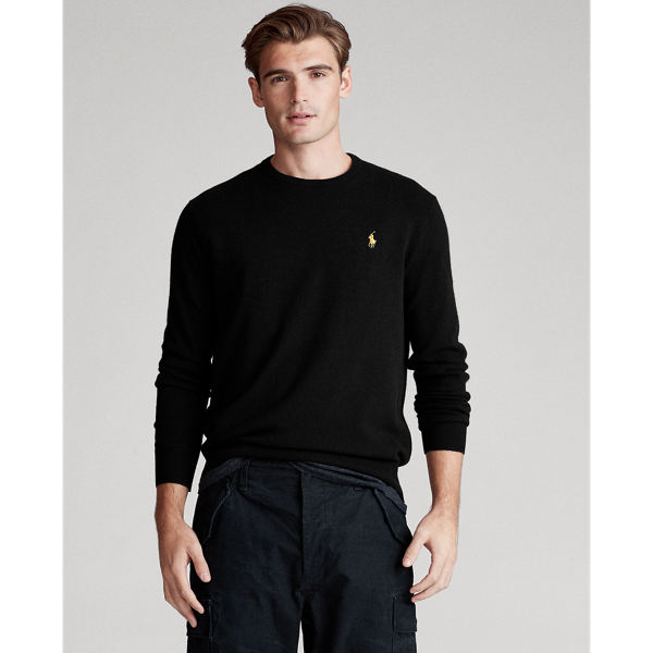 Ralph lauren black crew neck jumper online