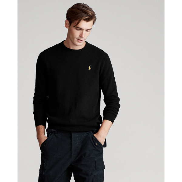 Wollpullover mit Rundhalsausschnitt Polo Ralph Lauren in Schwarz/Gold 4