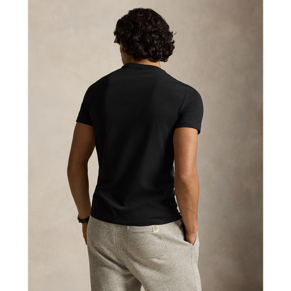 Black Custom Slim Fit Jersey Crewneck T-Shirt Polo Ralph Lauren 6