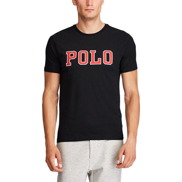 Black Custom Slim Fit Graphic Tee Polo Ralph Lauren 3