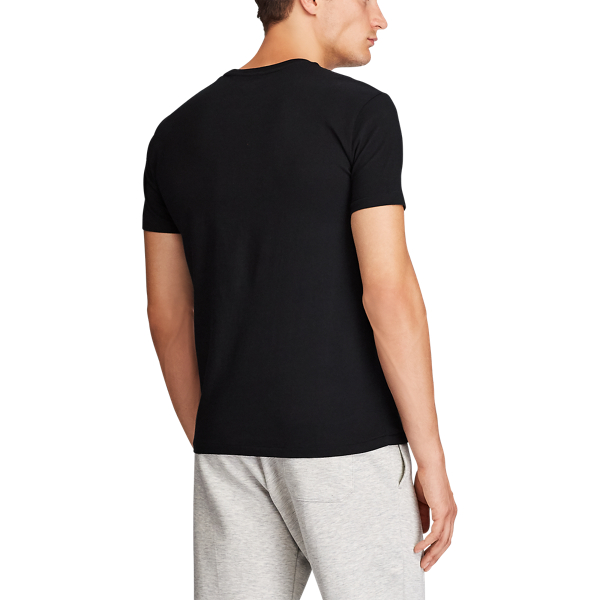Black Custom Slim Fit Graphic Tee Polo Ralph Lauren 4