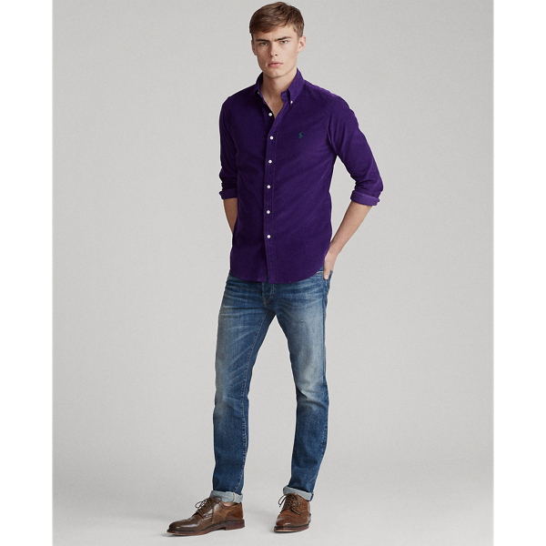 Brandford Purple Custom Fit Corduroy Shirt Polo Ralph Lauren 3