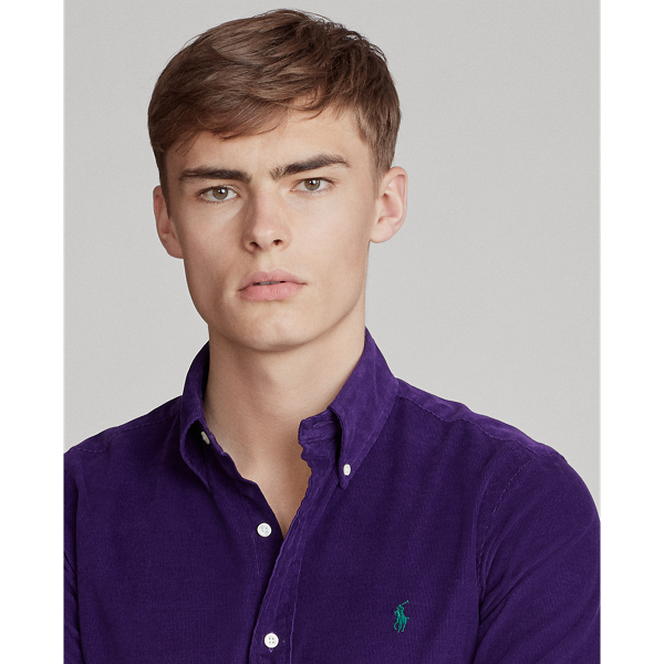 Brandford Purple Custom Fit Corduroy Shirt Polo Ralph Lauren 5