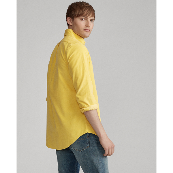 Autumn Yellow Slim Fit Corduroy Shirt Polo Ralph Lauren 4