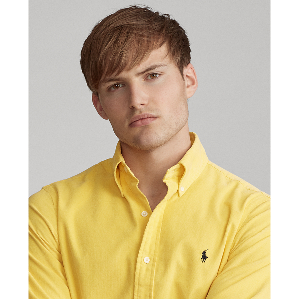 Autumn Yellow Slim Fit Corduroy Shirt Polo Ralph Lauren 5