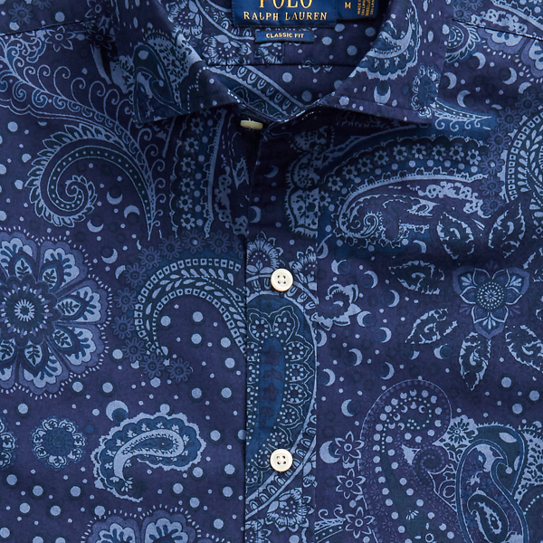 Inky Paisley Slim Fit Paisley-Print Shirt Polo Ralph Lauren 6