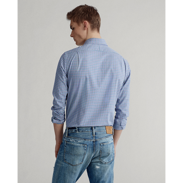 Royal Blue/White Custom Fit Plaid Twill Shirt Polo Ralph Lauren 4