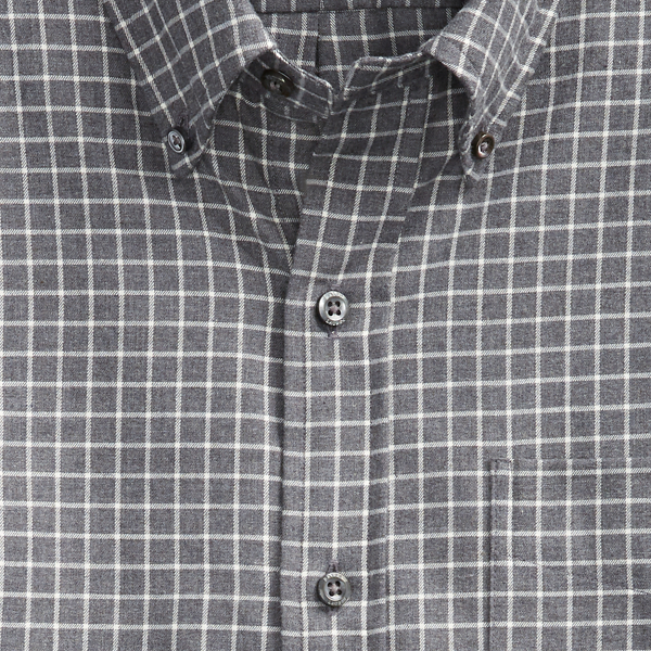 Steel Grey/Cream Custom Fit Plaid Twill Shirt Polo Ralph Lauren 6