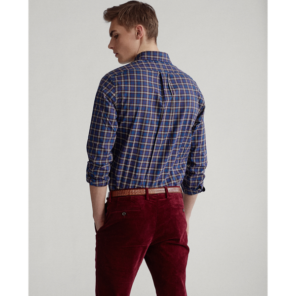 Blue/Tan Multi Custom Fit Plaid Twill Shirt Polo Ralph Lauren 4