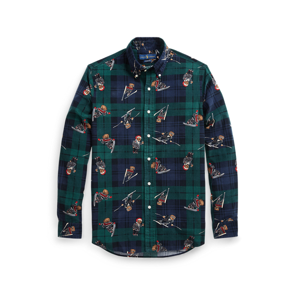 Custom Fit Plaid Bear Shirt Polo Ralph Lauren 1