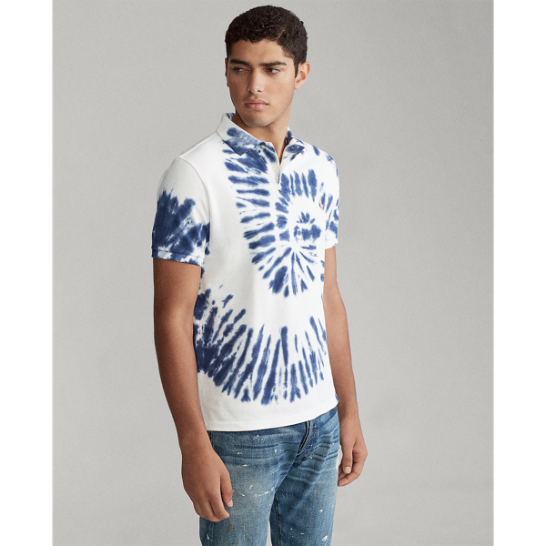 Navy/White Tie Dye Pink Pony Custom Slim Fit Polo Polo Ralph Lauren 5
