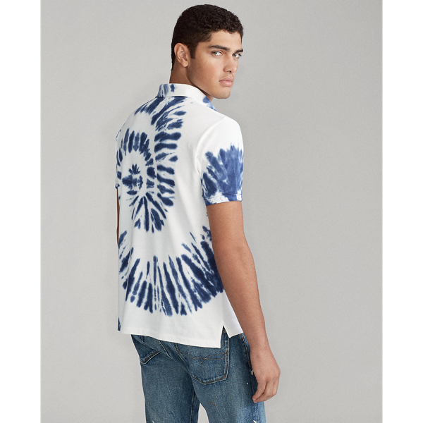 Navy/White Tie Dye Pink Pony Custom Slim Fit Polo Polo Ralph Lauren 6