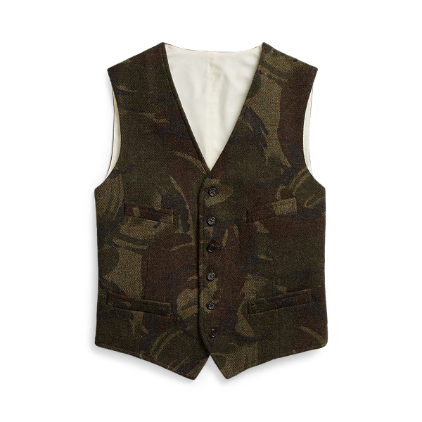 Gilet en laine camouflage &agrave; chevrons Polo Ralph Lauren en 1