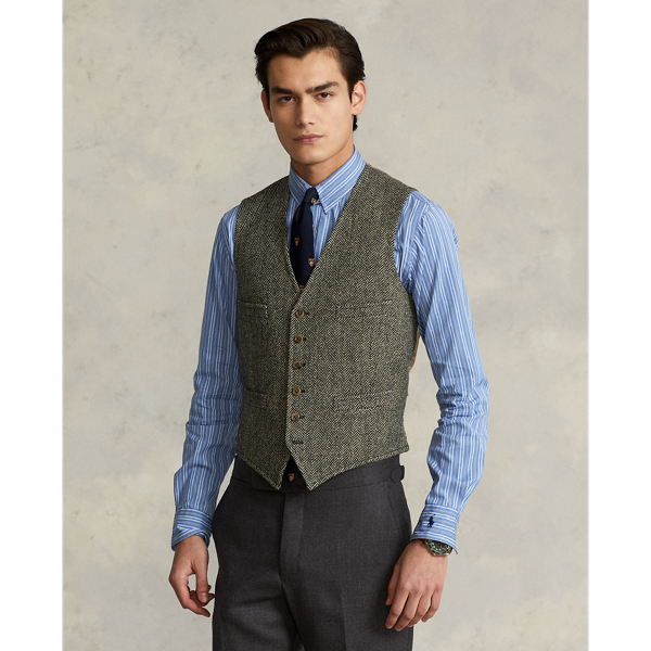 Herringbone Wool Waistcoat