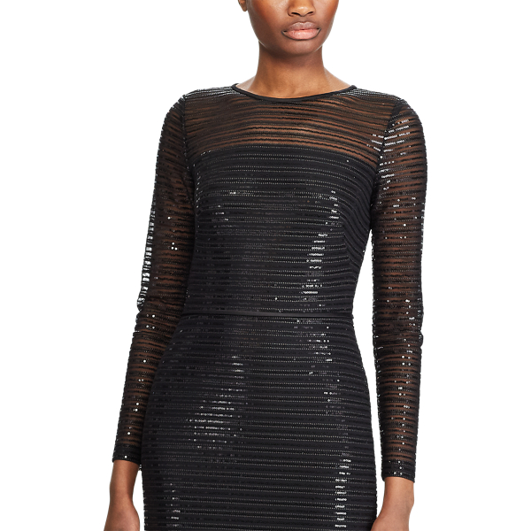 Sequined Evening Gown