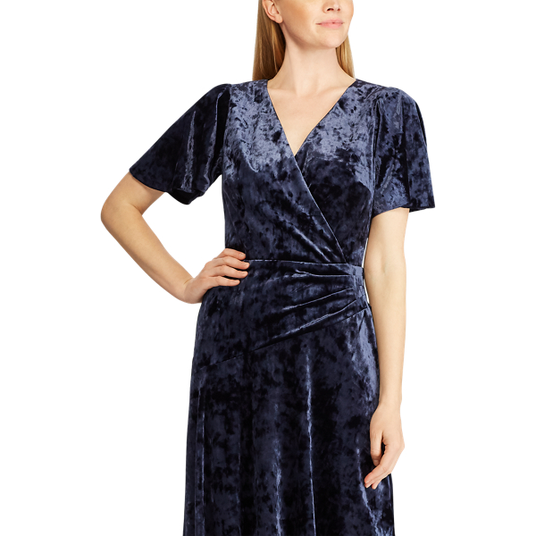 Lighthouse Navy Velvet Fit-and-Flare Dress Lauren 4