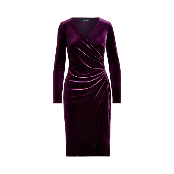 Velvet Surplice Dress