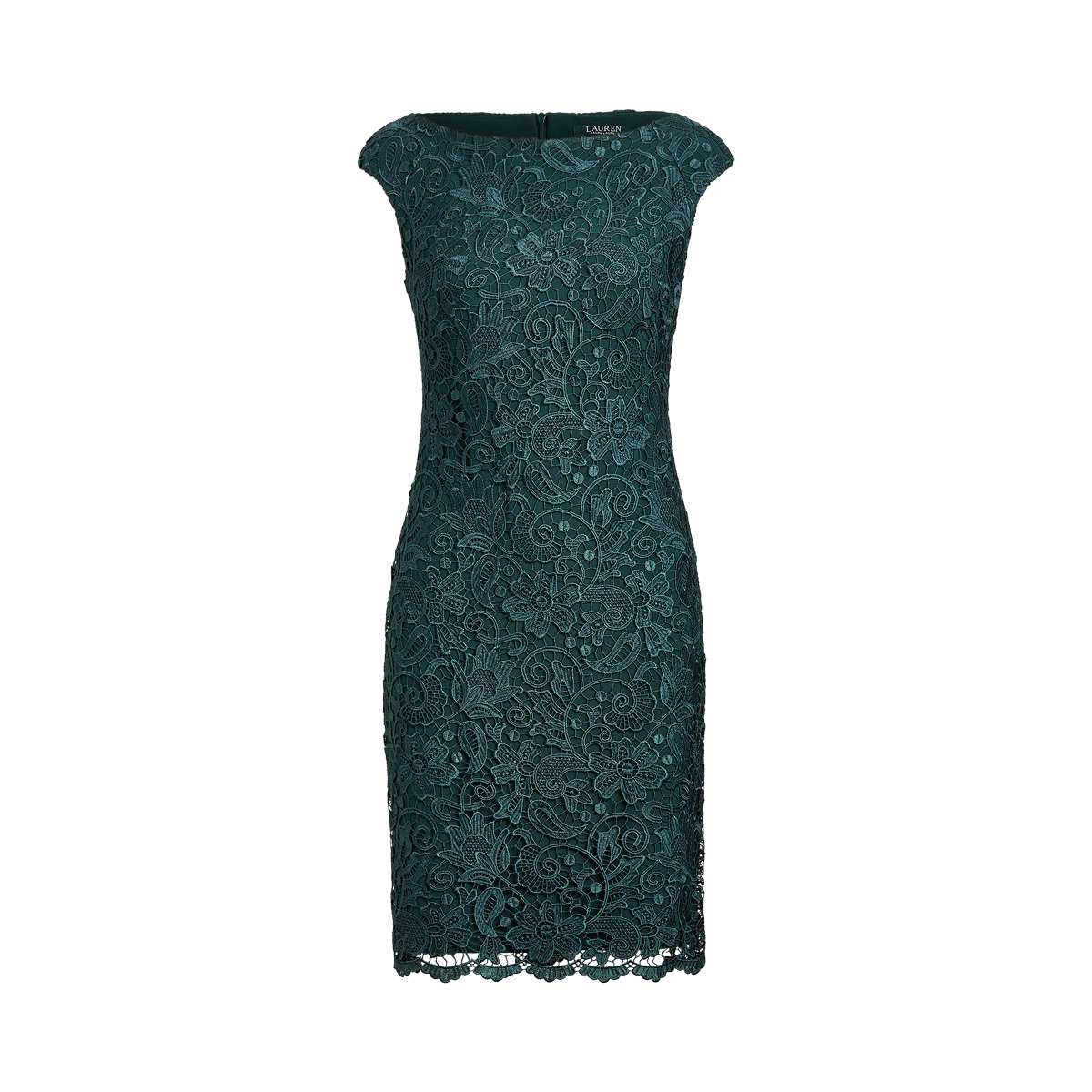 Lauren ralph lauren scalloped lace dress hotsell