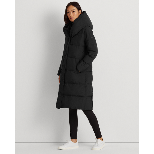 Pillow collar hooded puffer coat ralph lauren sale