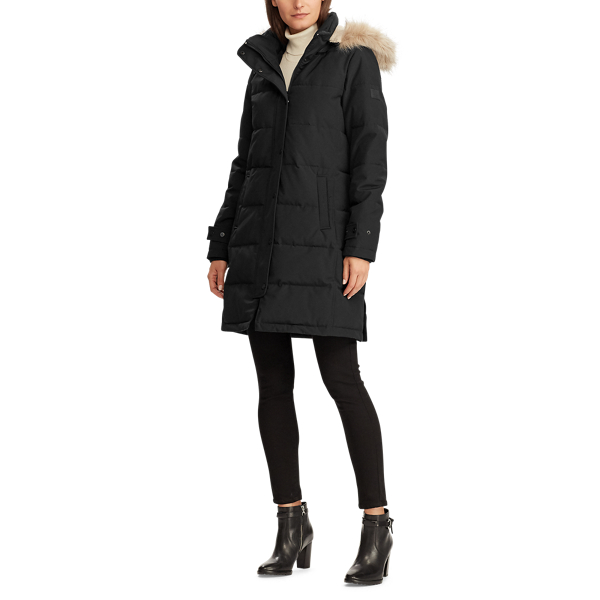 Black Quilted Down Coat Lauren 3