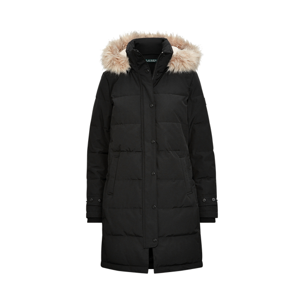 Black Quilted Down Coat Lauren 1