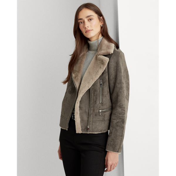 Ralph lauren faux shearling jacket on sale