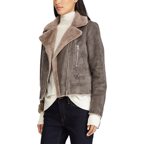 Ralph lauren faux shearling jacket on sale