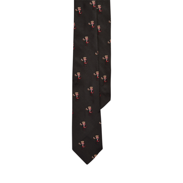 Cocoa Bear Silk Narrow Tie Polo Ralph Lauren 1